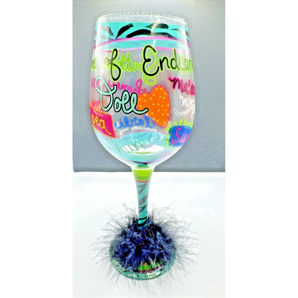 Southern Terms of Endearment by Sassy & Southern Hand Painted Novelty Wine Glass